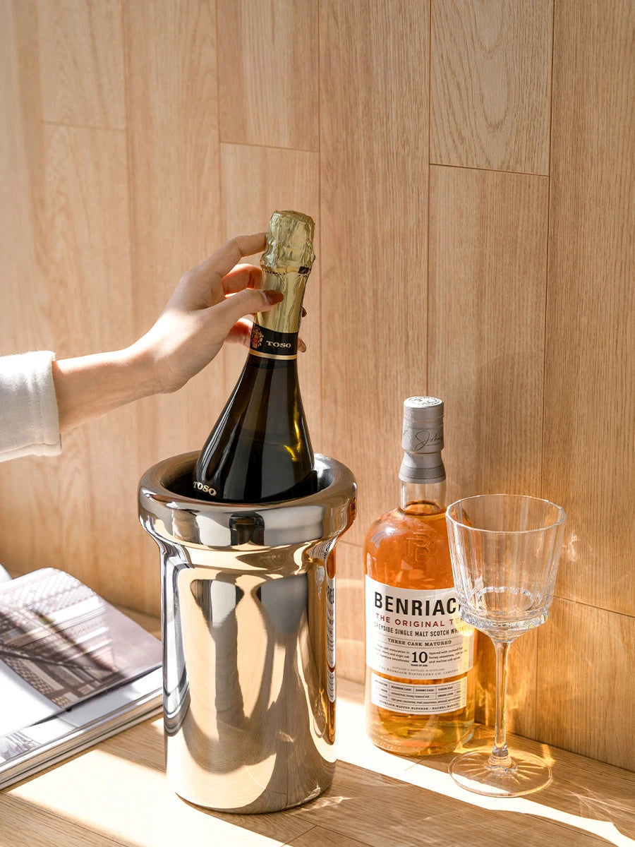 Champagne cooler made of stainless steel Elora