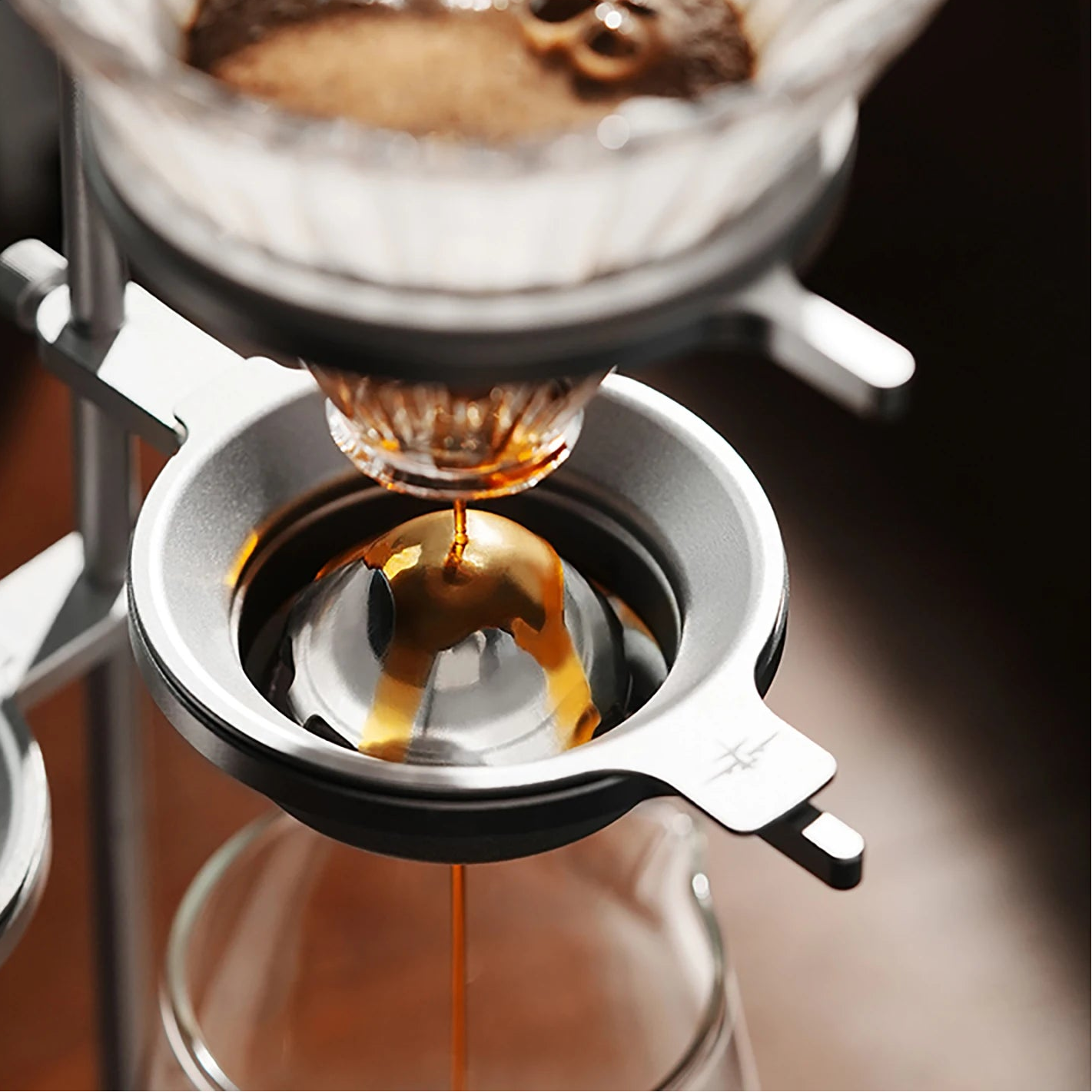 Boule refroidissante en acier inoxydable pour espresso – set avec support