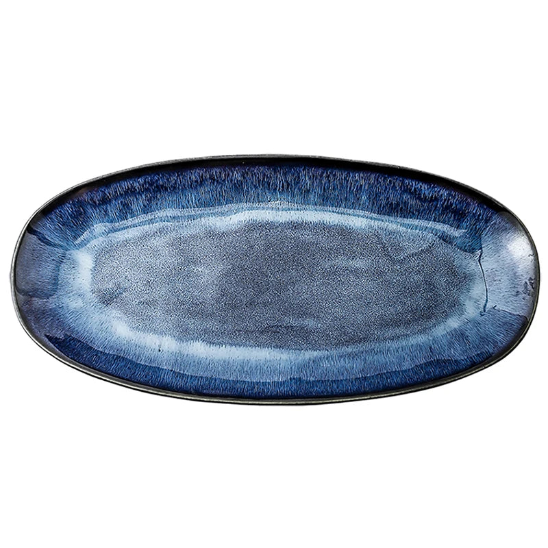 Ceramic serving plates Ocean – 2-piece
