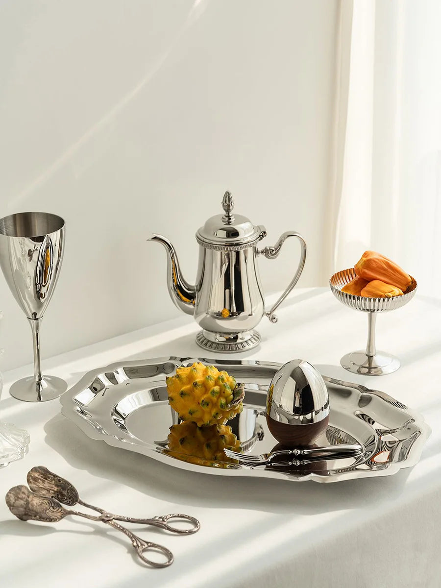 Vassoio da portata in acciaio inox Vintae