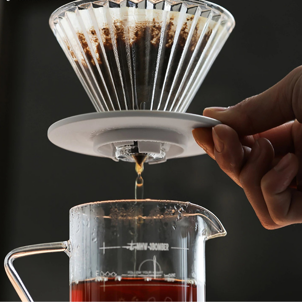 Glas Pour Over Kaffeefilter mit 40 Filterpapieren
