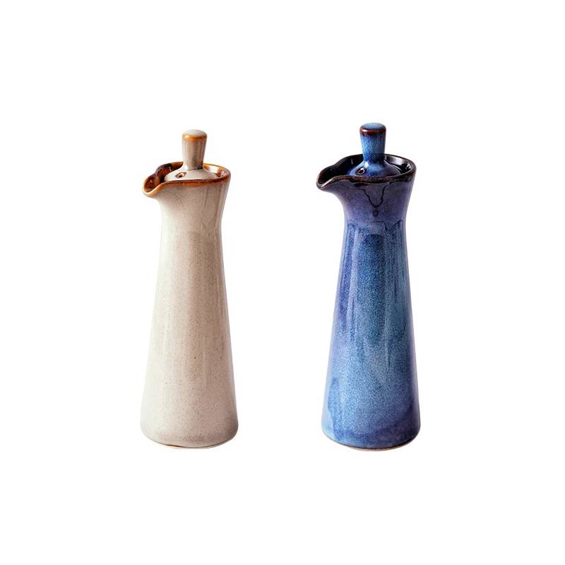 Ceramic spice jars for oil & sauces – 2-piece