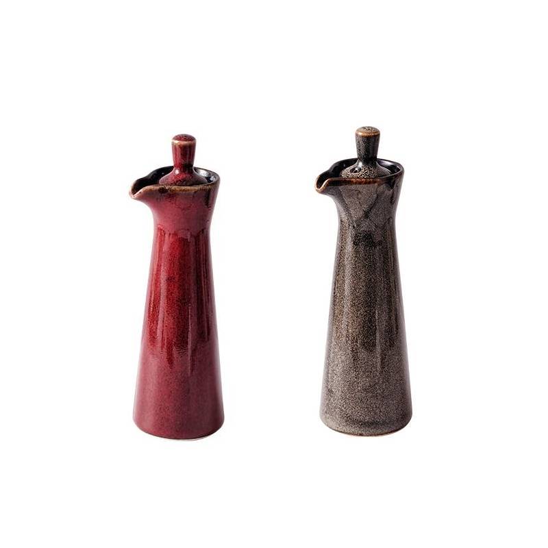 Ceramic spice jars for oil & sauces – 2-piece