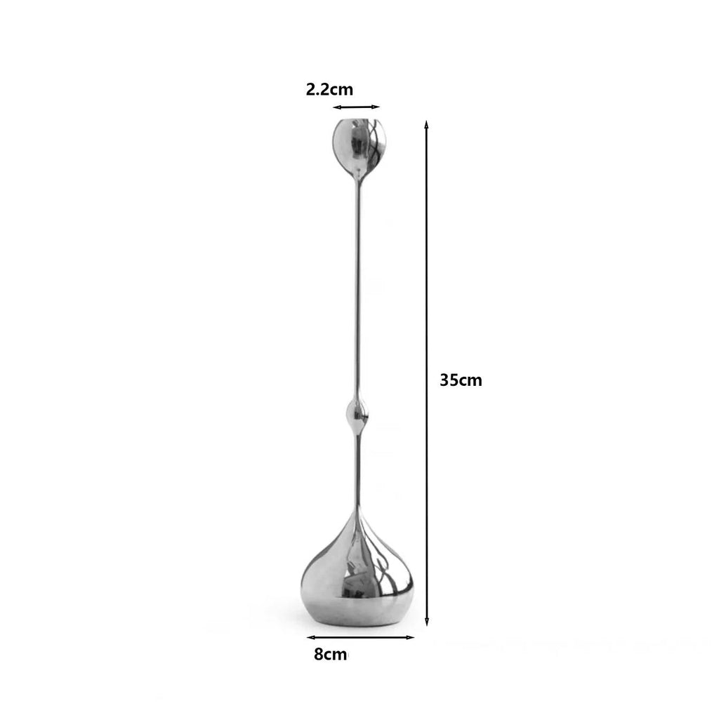 Candle holder made of stainless steel Noor