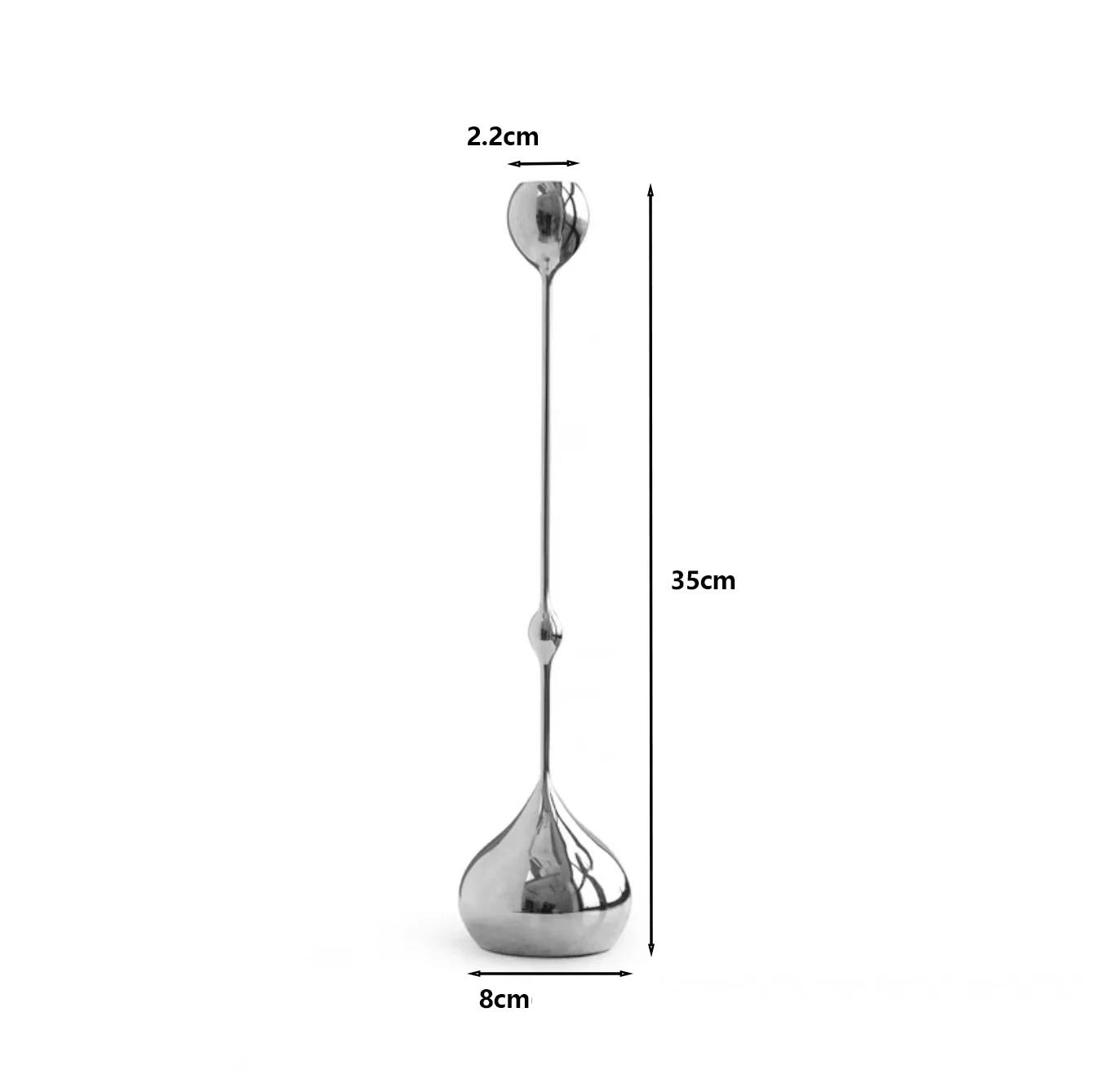 Candle holder made of stainless steel Noor