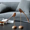 Wood sculpture Birdie Duo