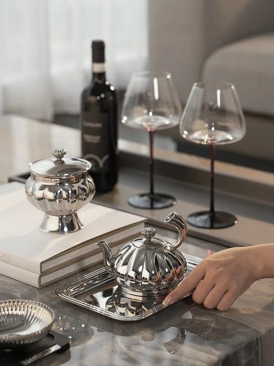 Edelstahl Teeset Lareen - Teekanne & Zuckerdose