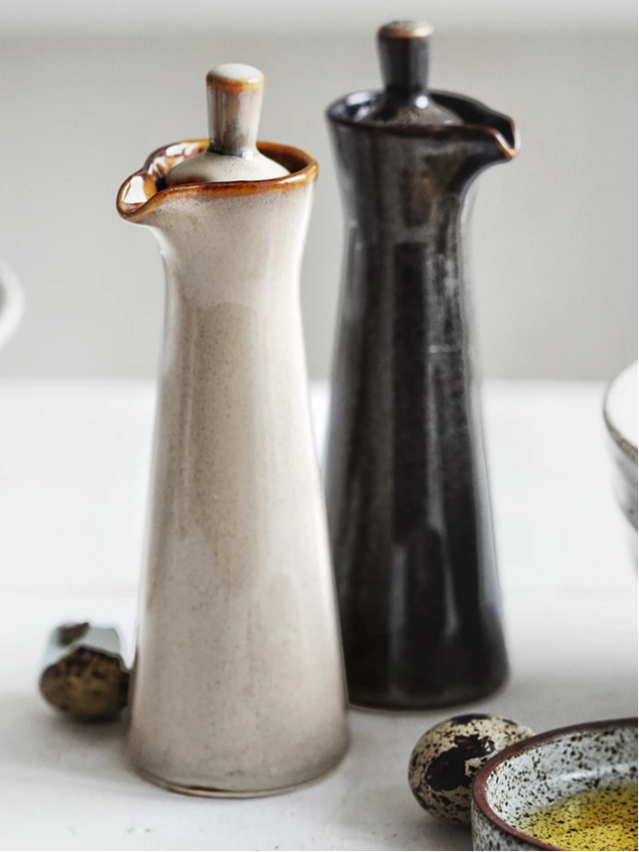 Ceramic spice jars for oil & sauces – 2-piece