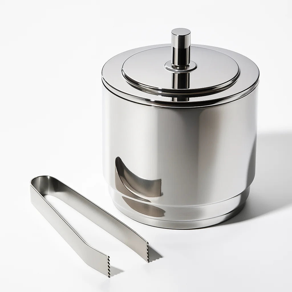 Secchiello per ghiaccio in acciaio inox con pinza Norven