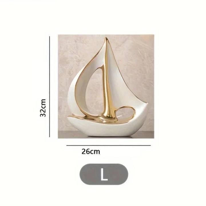 Decorative sailboat sculpture