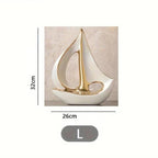 Decorative sailboat sculpture