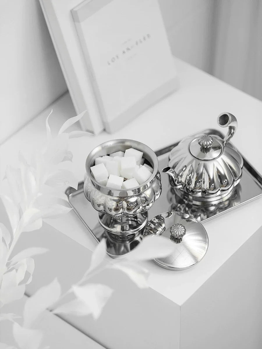 Edelstahl Teeset Lareen - Teekanne & Zuckerdose