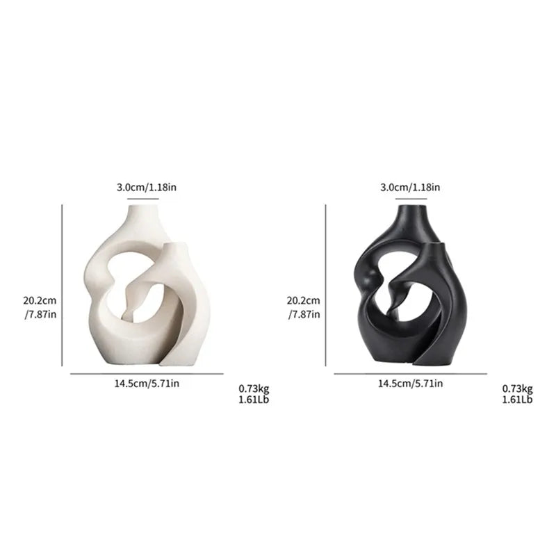 Double Nordic Ceramic Vase