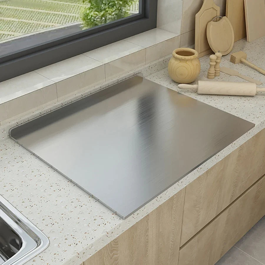 Stainless steel cutting board L-shape – kitchen professional