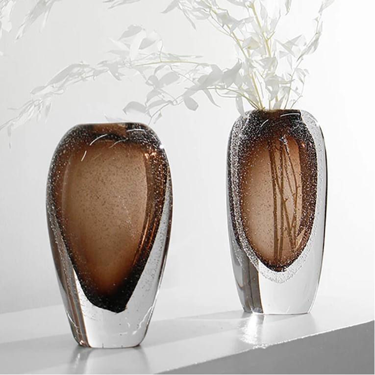 Glass Vase Elegant Moka