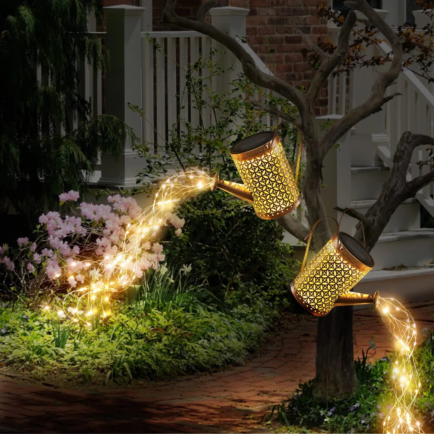 Solar-Gartenlampe mit Kaskadenlicht