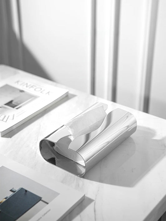 Design tissue box made of stainless steel Nera