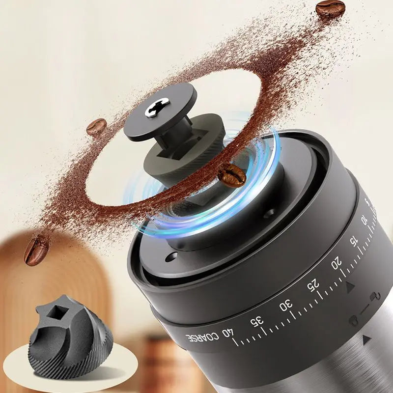 Tragbare Präzisions-Kaffeemühle mit 40 Mahlstufen