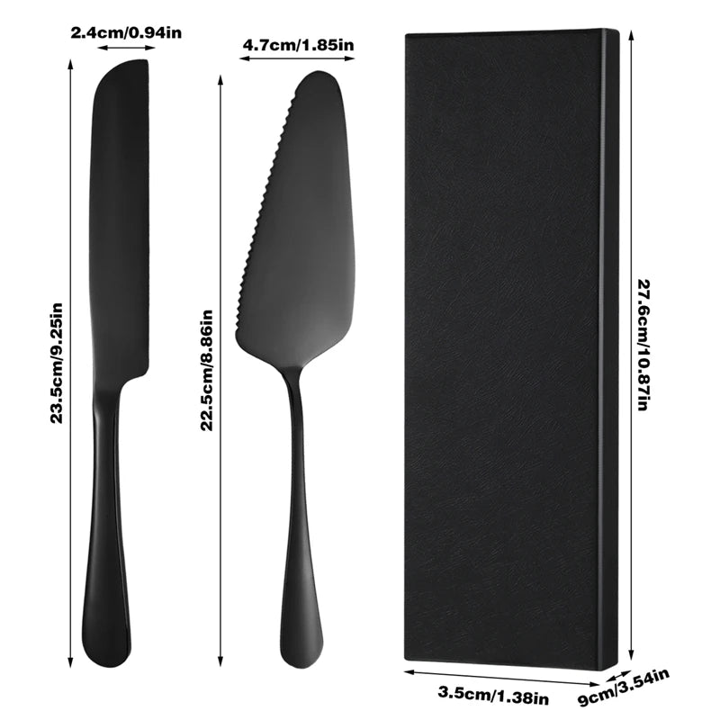 Edelstahl Torten- und Kuchenspatel-Set - 2 Teile