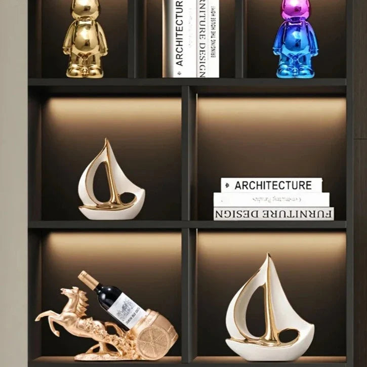 Decorative sailboat sculpture
