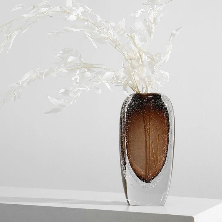 Glass Vase Elegant Moka