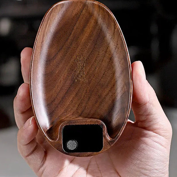 Digitale Kaffee-Waage mit Holzdesign