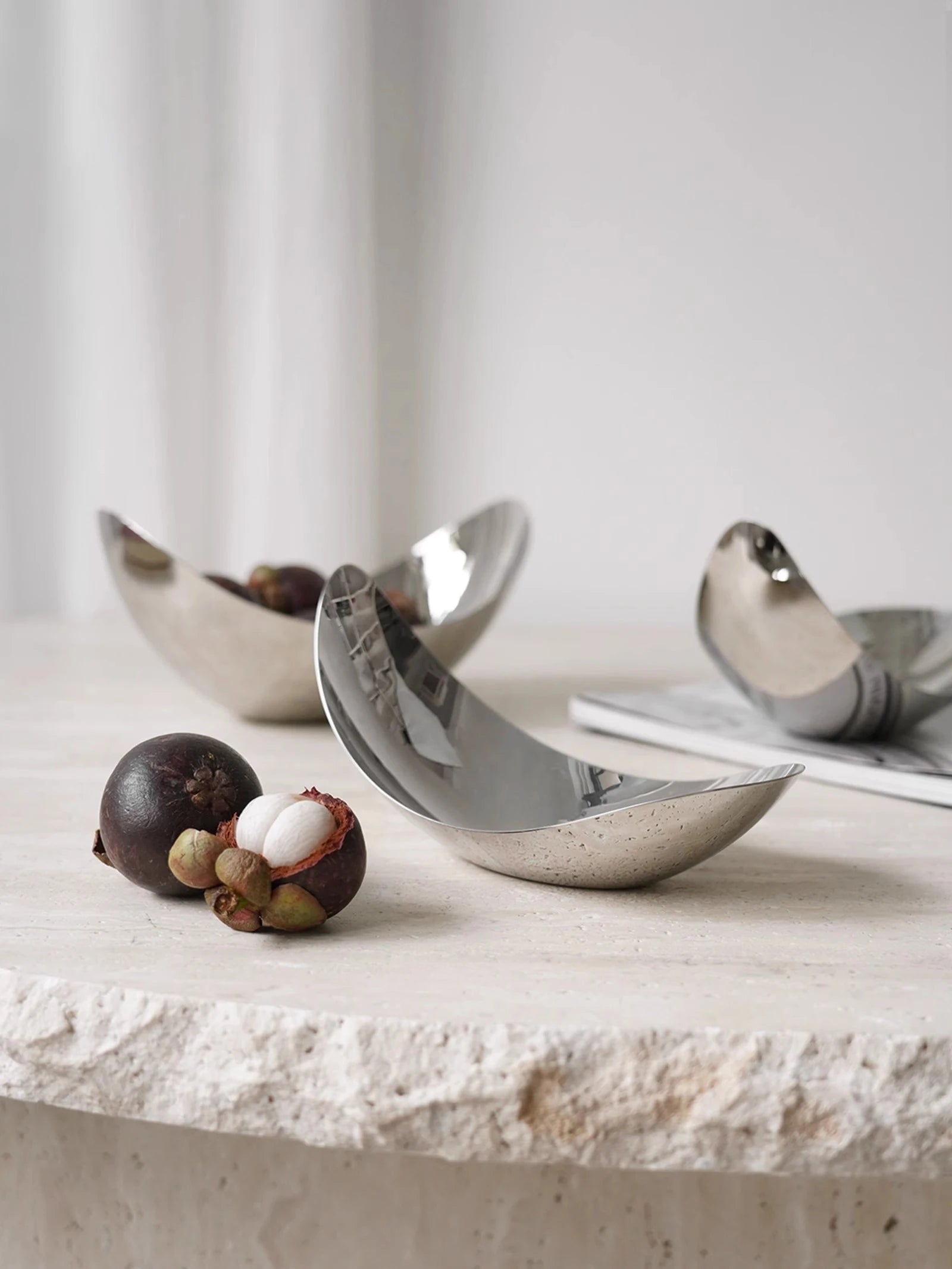 Design-Schale aus Edelstahl Soli