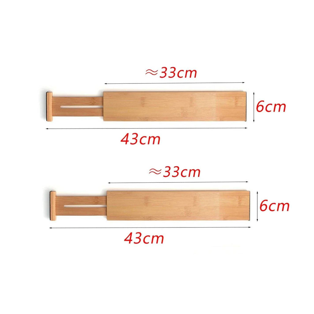 Ausziehbare Schubladenteiler Bambus-Kollektion