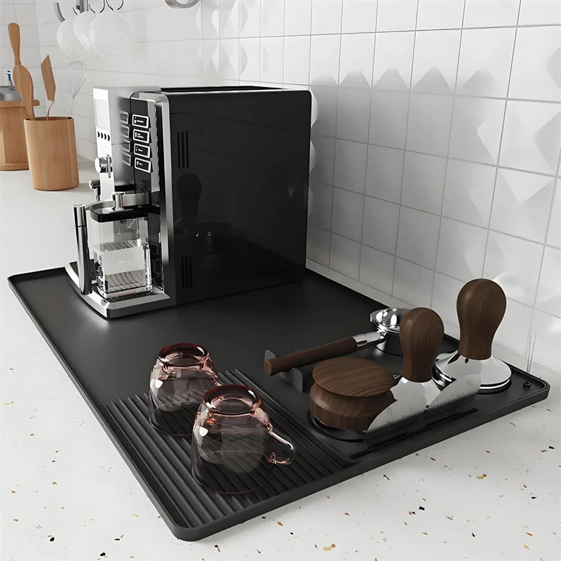 Barista mat for your coffee station 3-in-1