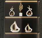 Decorative sailboat sculpture