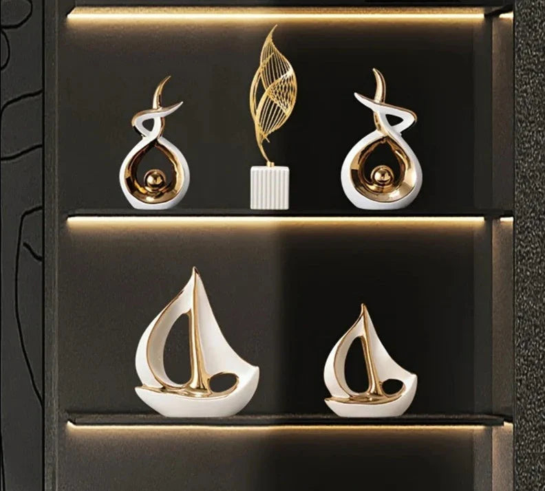 Decorative sailboat sculpture
