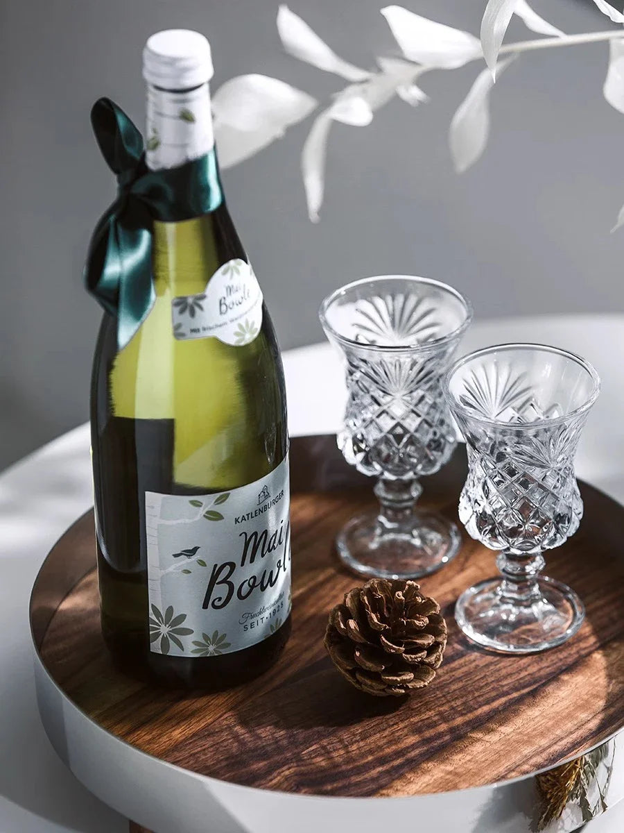 Walnuss-Edelstahl Serviertablett Elo