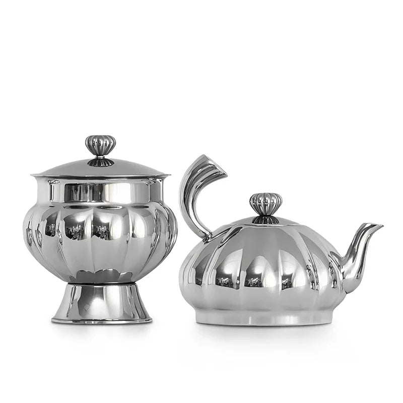 Edelstahl Teeset Lareen - Teekanne & Zuckerdose
