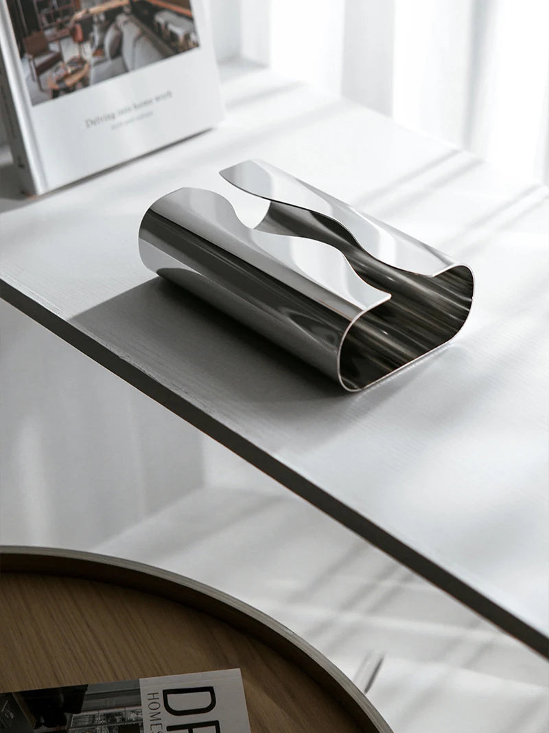 Design Tücherbox aus Edelstahl Nera