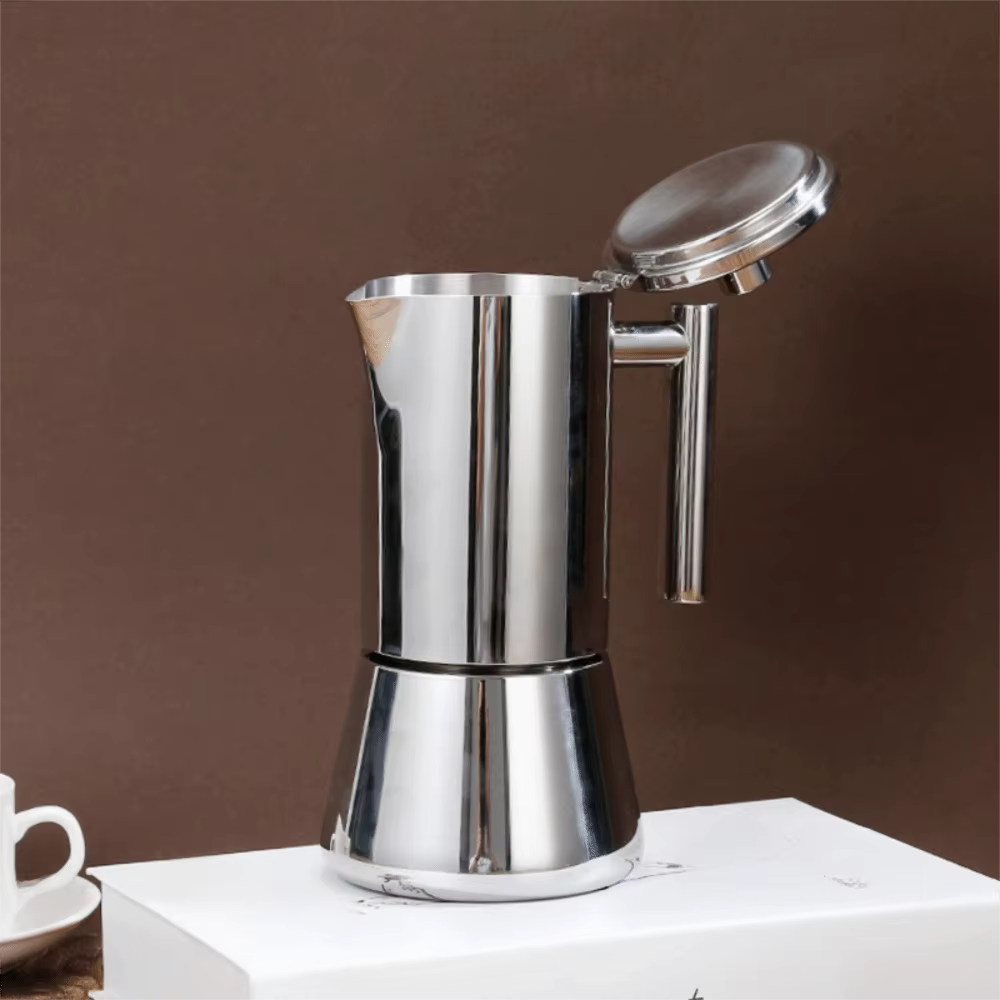 Espressokocher aus Edelstahl Linea