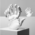 Scultura moderna a mosaico fatta a mano