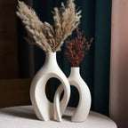 Vase décorative en céramique double