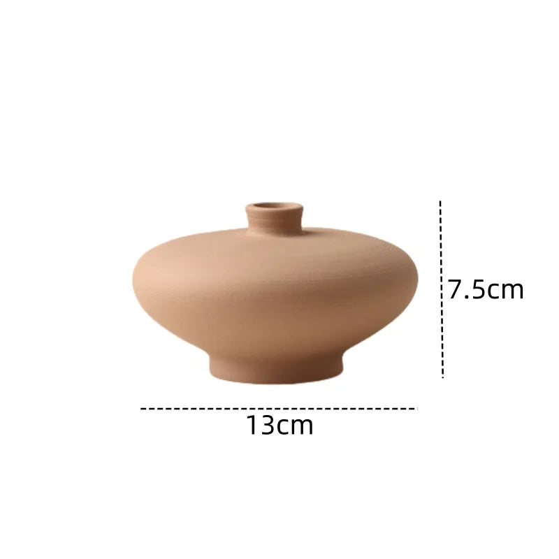 Minimalist Decorative Ceramic Vases Terra Set of 3