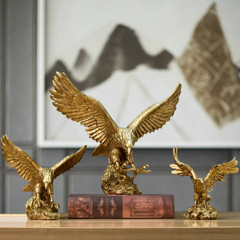 Scultura Aquila Dorata