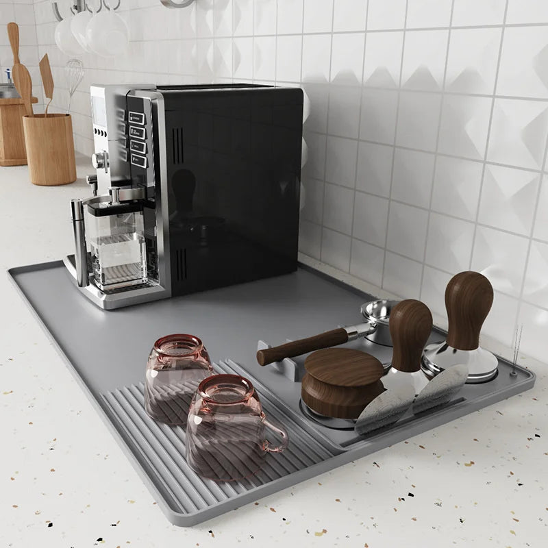 Barista mat for your coffee station 3-in-1