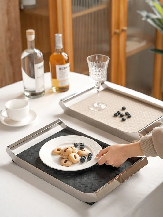 Serving tray made of stainless steel Noren