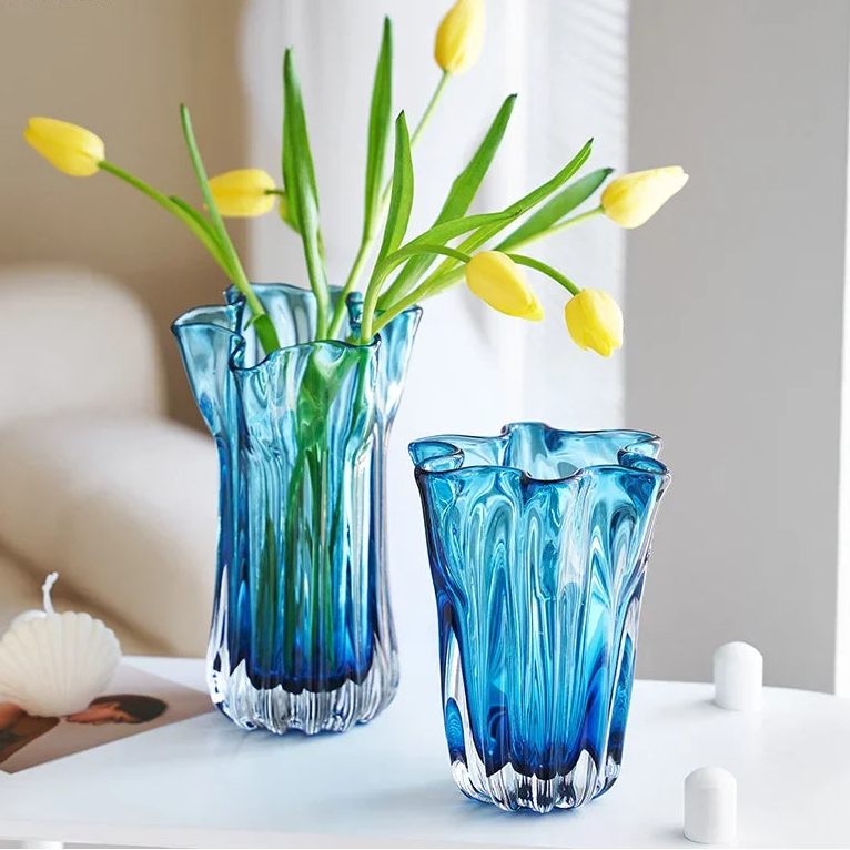 Glasvase Elegant Welle