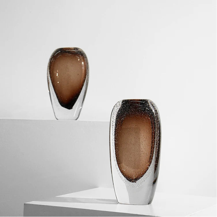 Glass Vase Elegant Moka