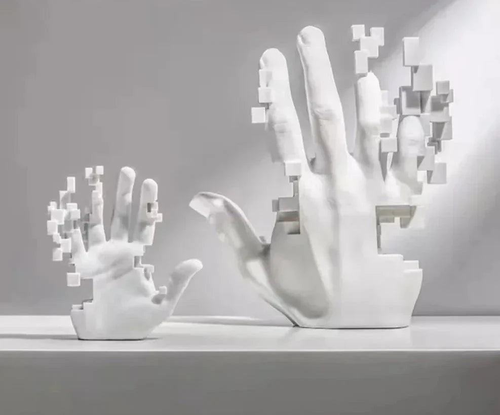 Scultura moderna a mosaico fatta a mano