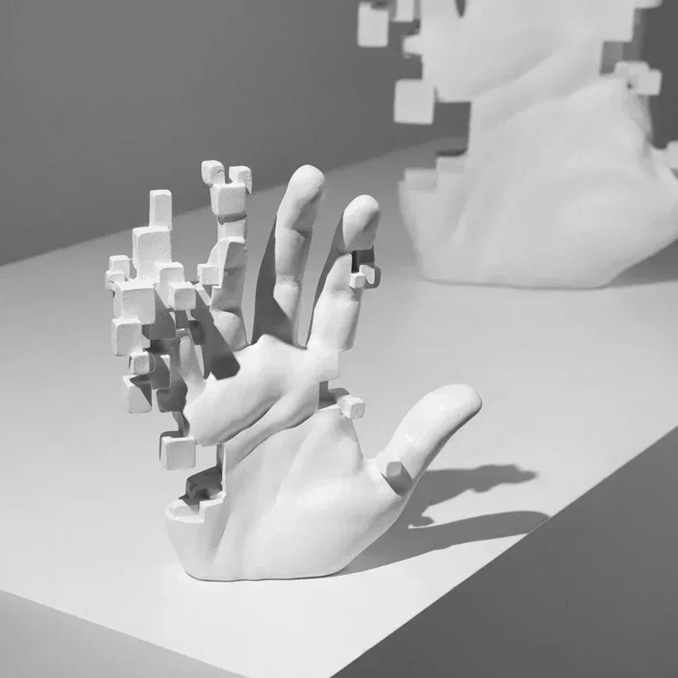 Scultura moderna a mosaico fatta a mano