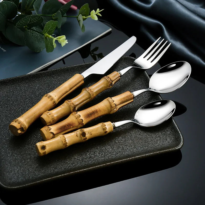 BambuElegance Cutlery Set - 32 Pieces
