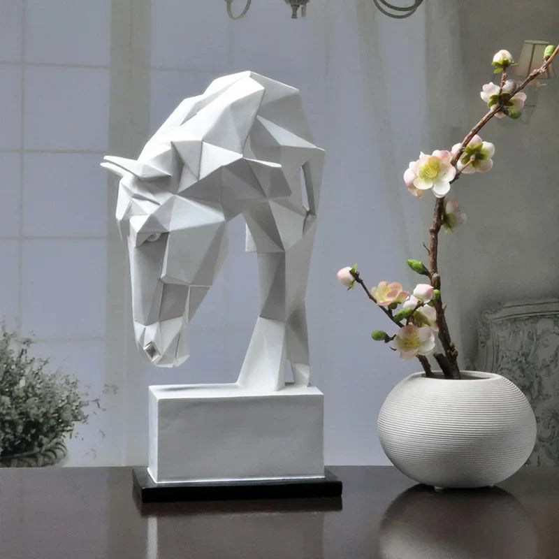 Decorative Sculpture Geometric Horse