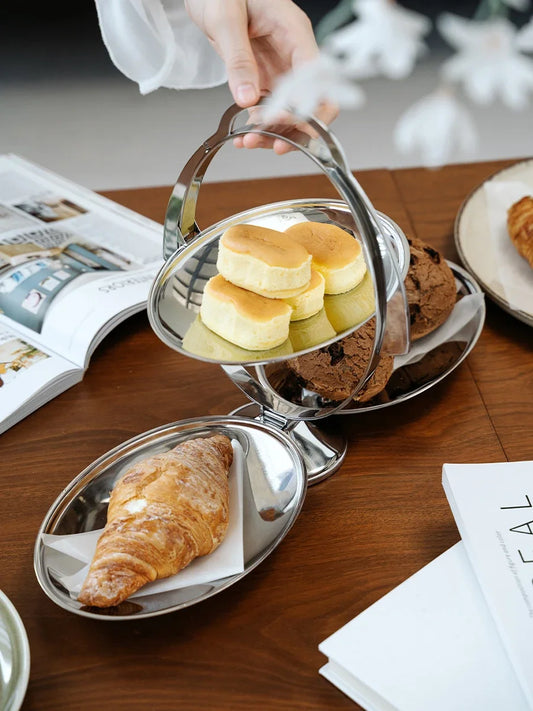 Stainless steel folding serving stand Nova