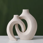 Vase décorative en céramique double