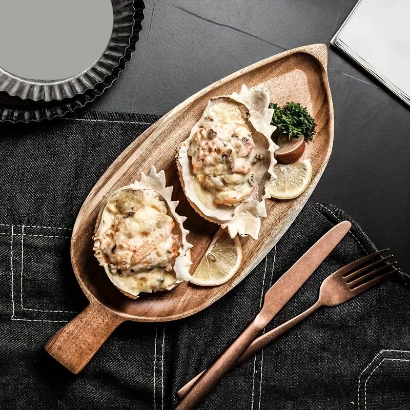 Wood serving platters - 2-piece set